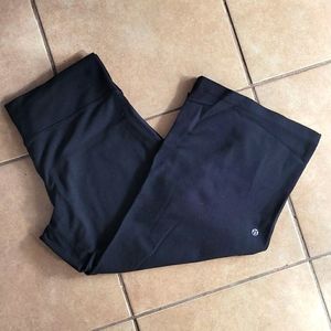 Lululemon black drawstring wide leg crop pants